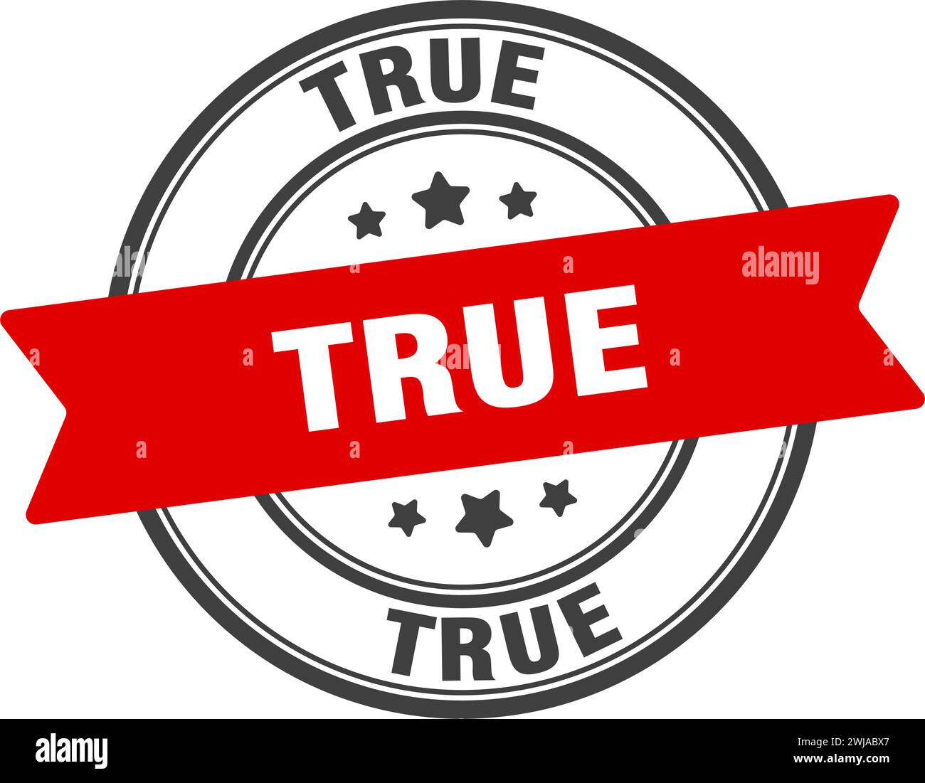 true stamp. true round sign. label on transparent background Stock ...