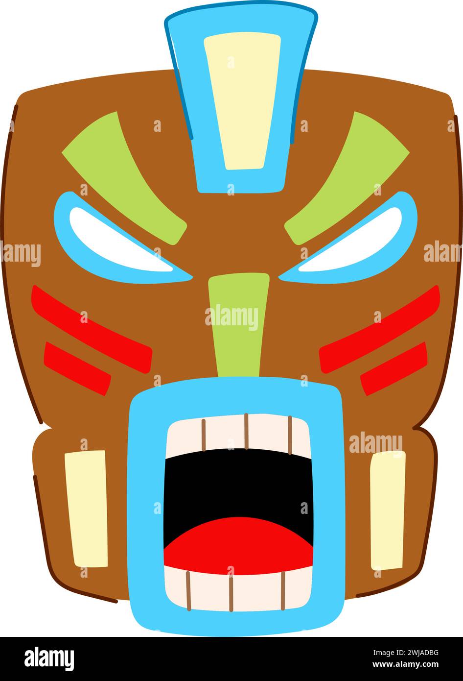 head tiki mask cartoon vector illustration Stock Vector Image & Art Alamy