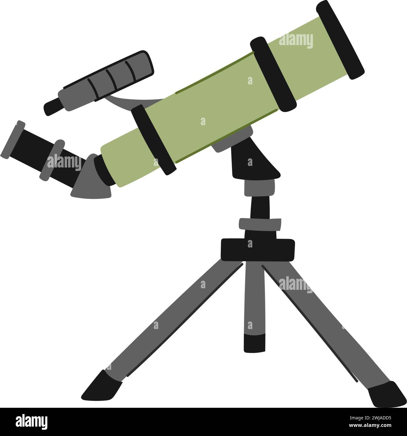 star telescope cartoon vector illustration Stock Vector