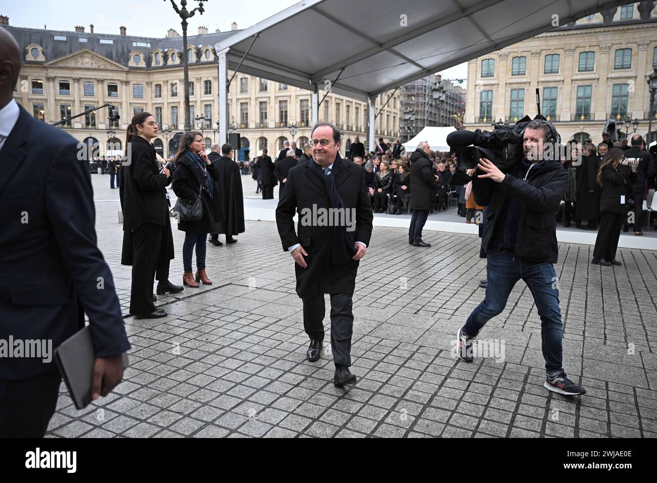 Paris, France. 14th Feb, 2024. Former President Francois Hollande