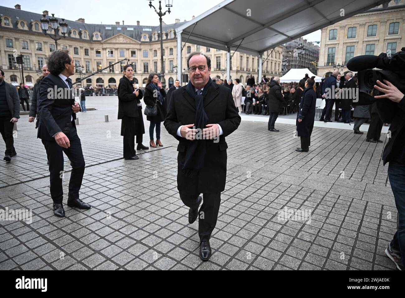 Paris, France. 14th Feb, 2024. Former President Francois Hollande
