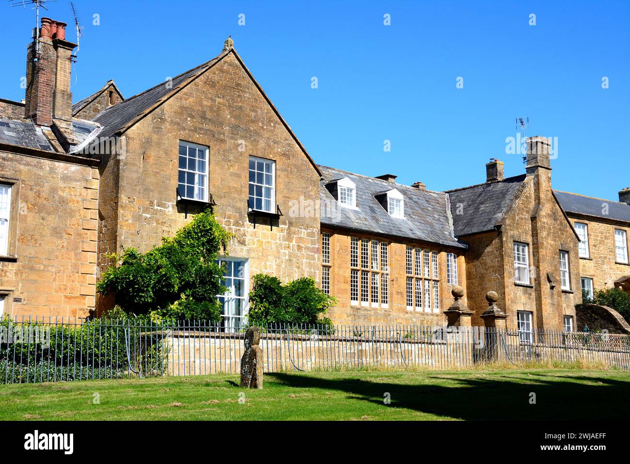 View of the old vicarage behind the minster, Ilminster, Somerset, UK, Europe Stock Photo