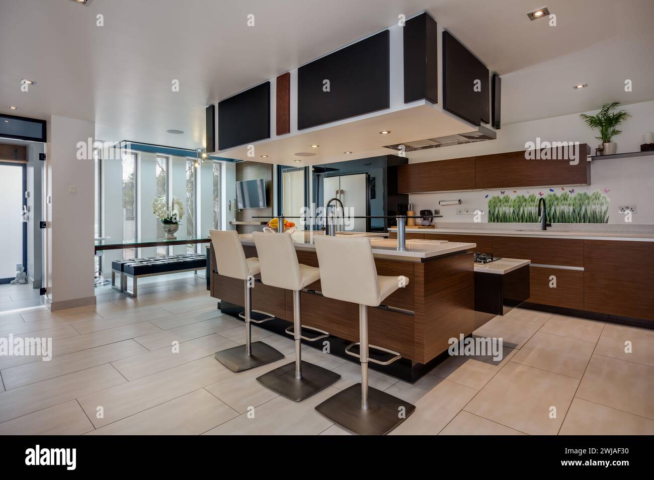 Newmarket, Suffolk - March 30 2016: Modern contemporary luxury kitchen ...