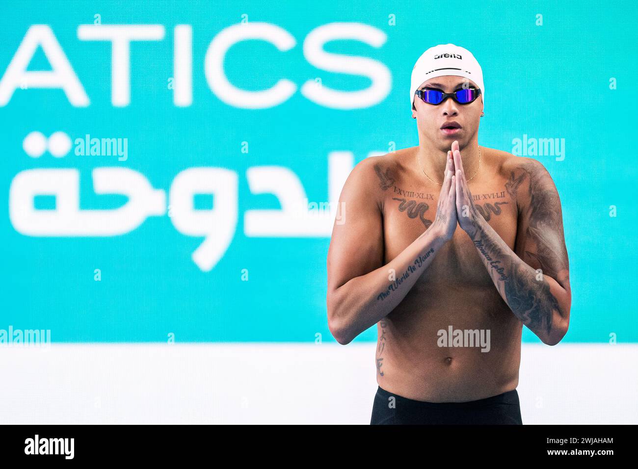 Shaine Casas of United States of America competes in the swimming men's