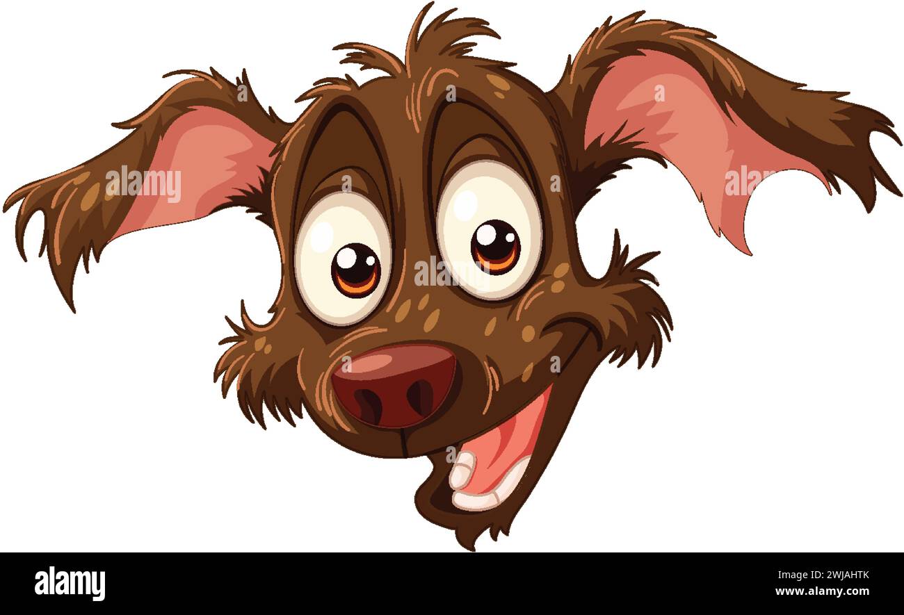 Vector illustration of a cheerful brown dog Stock Vector Image & Art ...