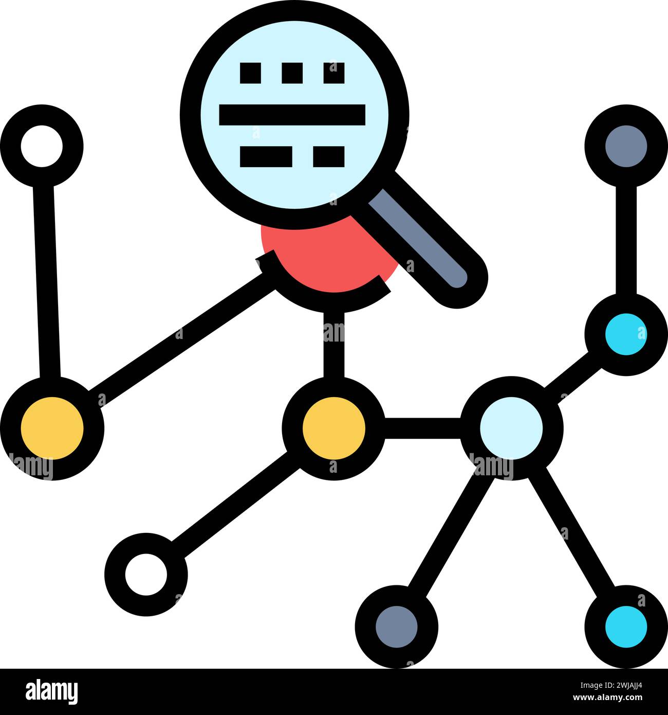 search algorithm color icon vector illustration Stock Vector Image ...