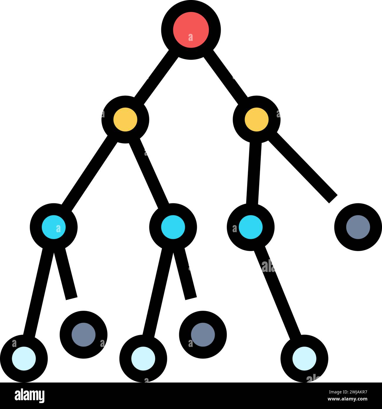 binary search algorithm color icon vector illustration Stock Vector ...