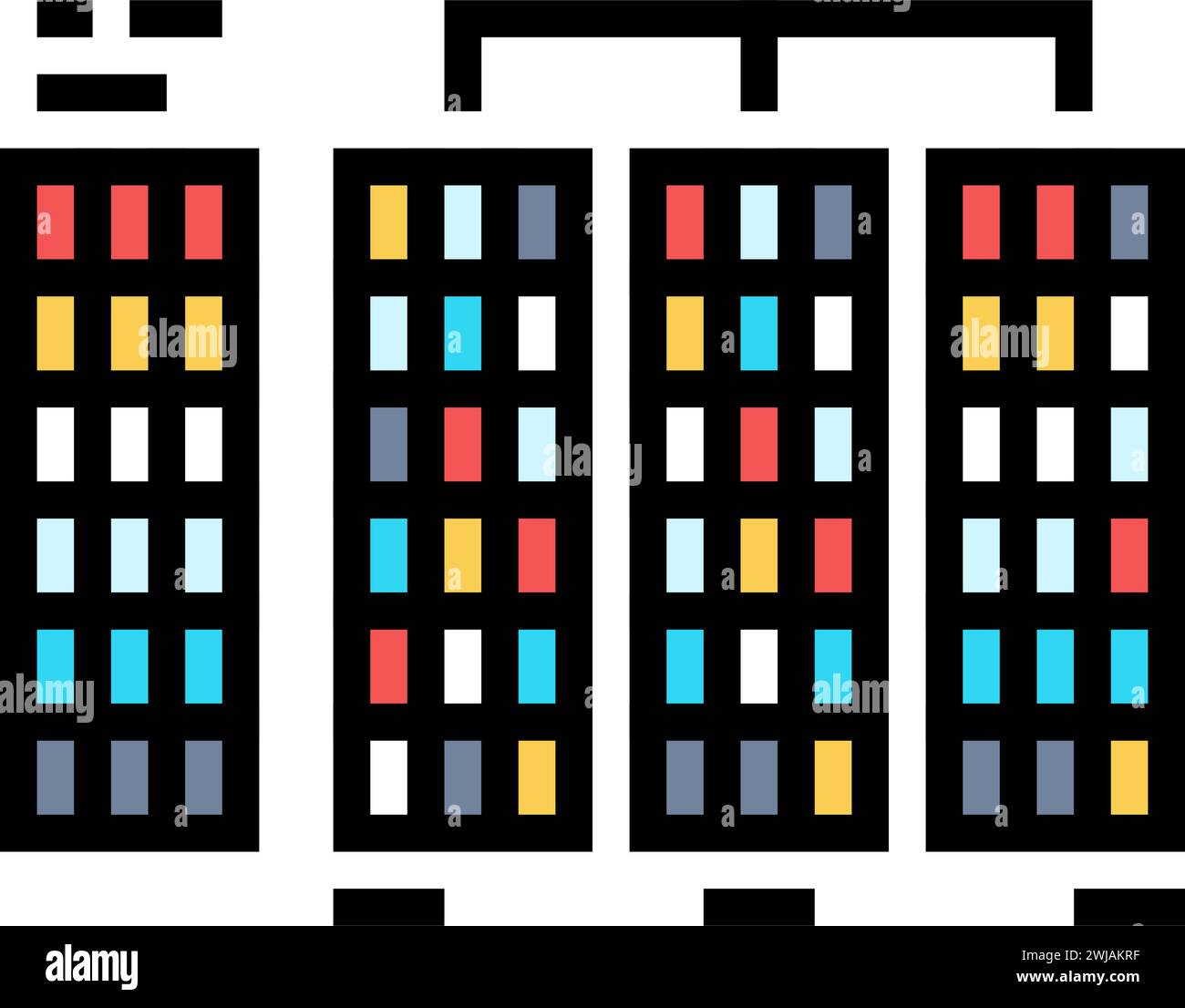 radix sort algorithm color icon vector illustration Stock Vector Image ...