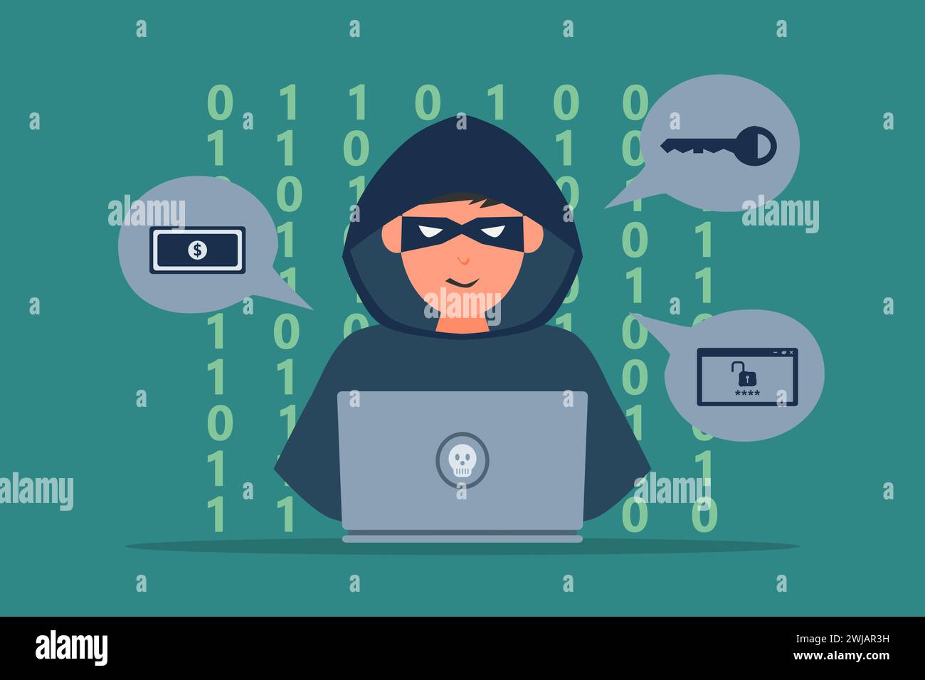 Data fishing cyber crime concept Royalty Free Vector Image