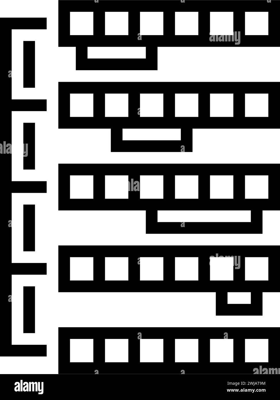 selection sort algorithm line icon vector illustration Stock Vector ...