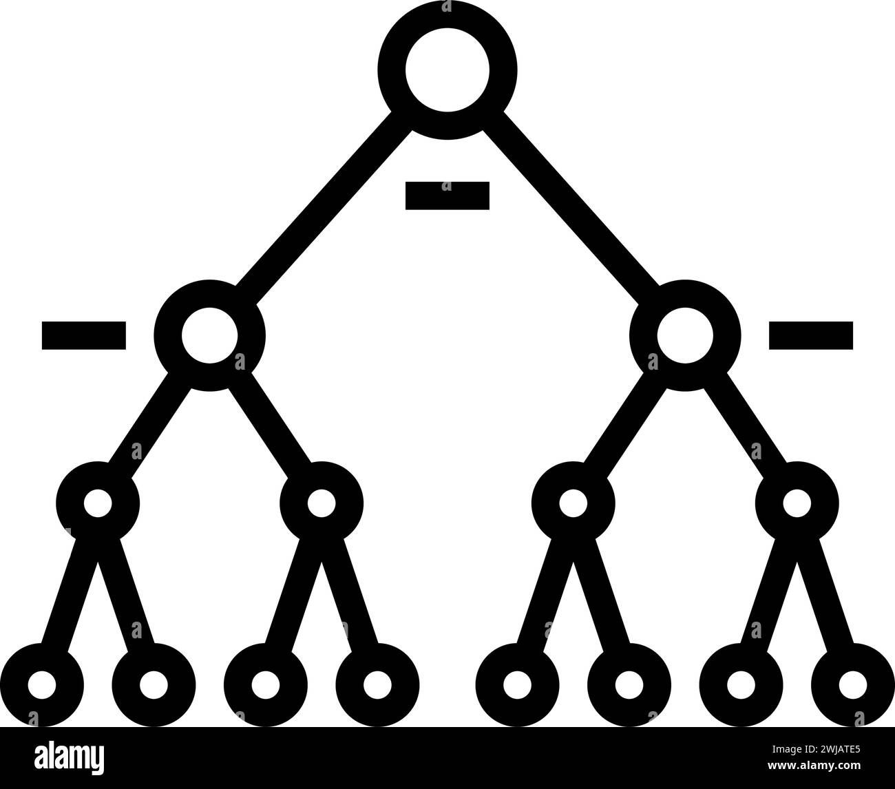 decision tree algorithm line icon vector illustration Stock Vector ...