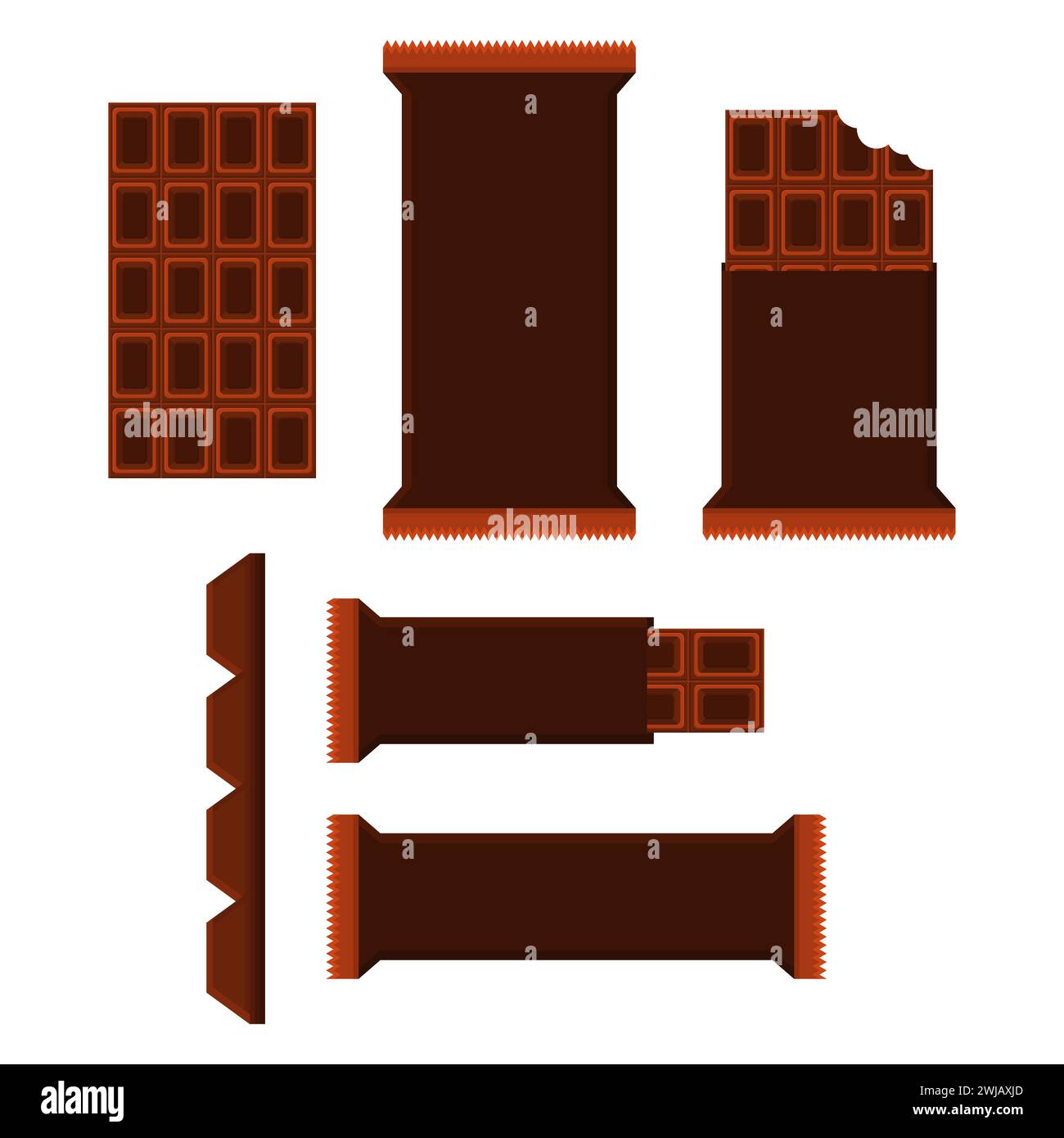 Collection of Chocolate Bar Designs. Packaging Design. Bitten Chocolate ...