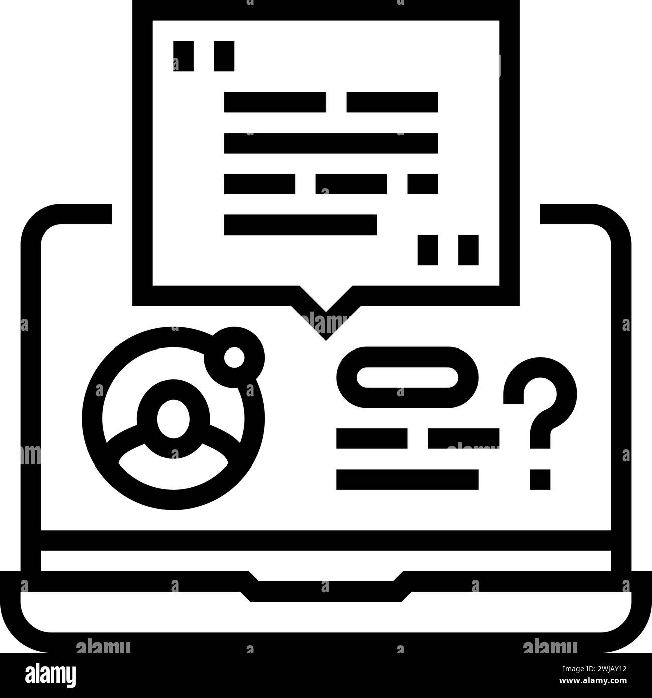 remote consulting line icon vector illustration Stock Vector Image ...