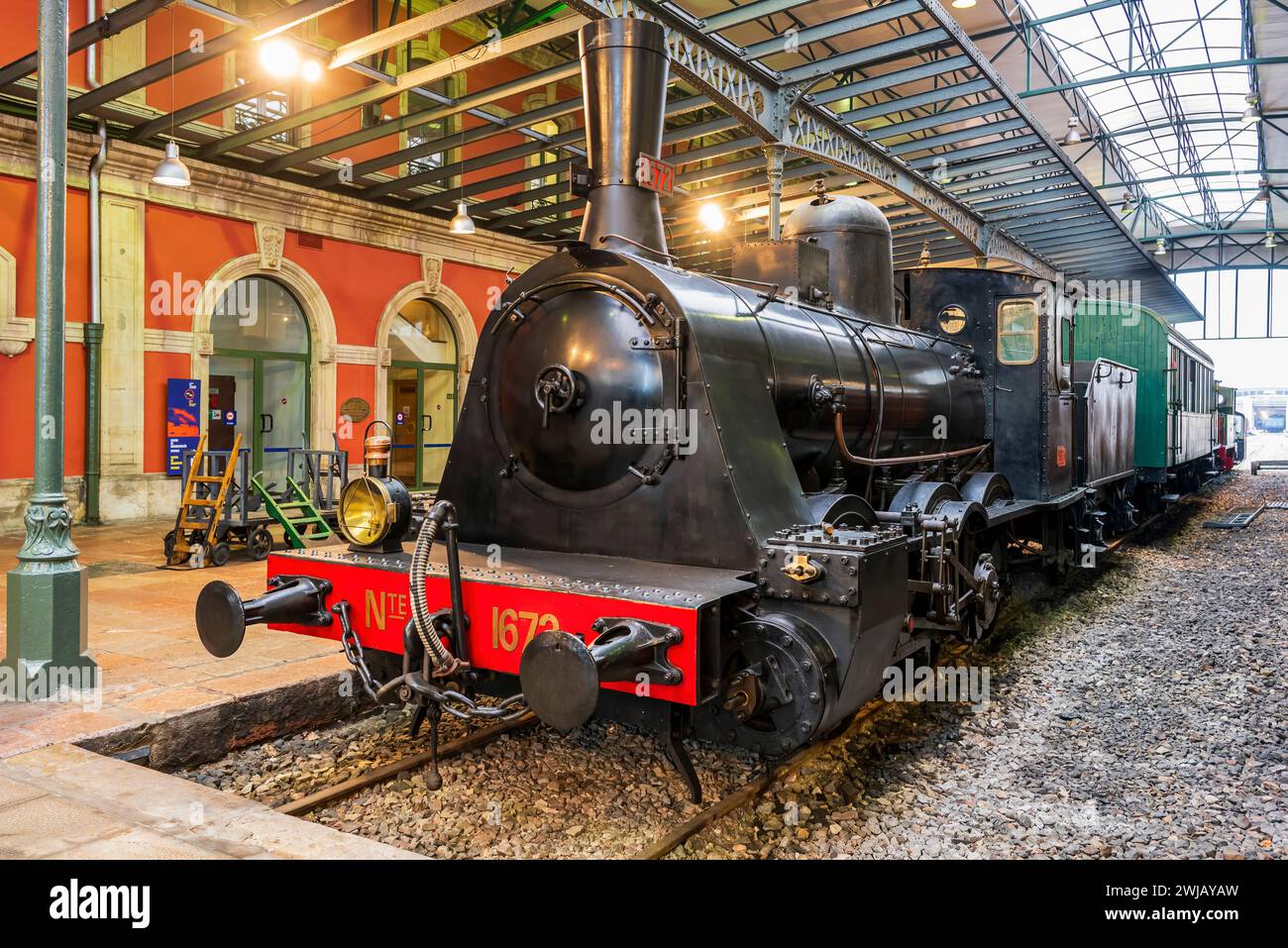 Asturias Railway Museum (Museo del Ferrocarril de Asturias), Gijon, Asturias, Spain Stock Photo