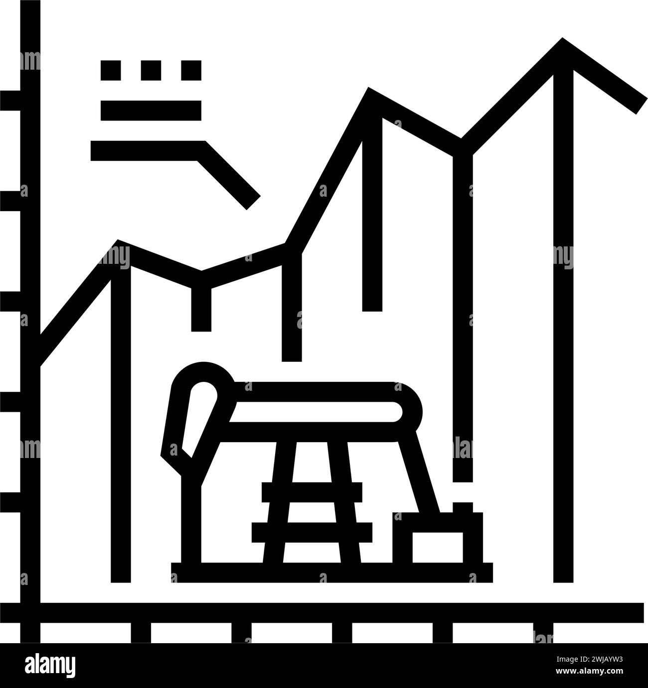 supply oil industry line icon vector illustration Stock Vector Image ...