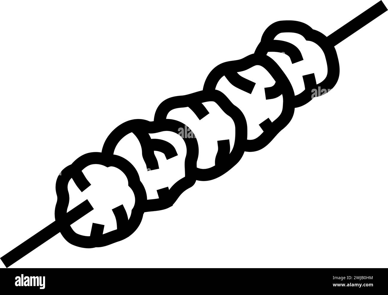 pinchos spanish cuisine line icon vector illustration Stock Vector ...
