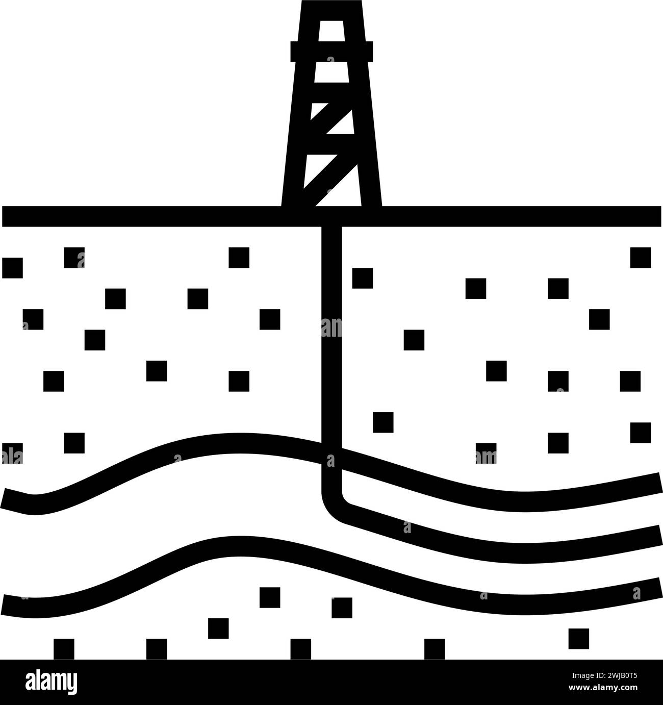 shale gas oil industry line icon vector illustration Stock Vector Image