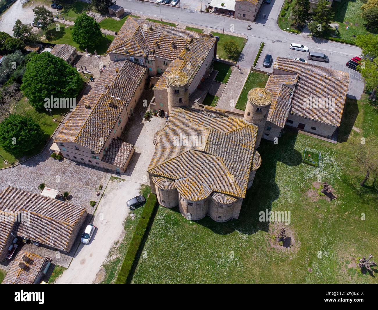 Corridonia (Italy, Marche, Macerata province), abbey of San Claudio al Chienti Stock Photo