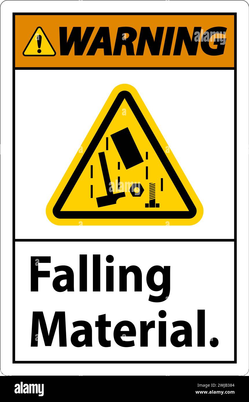 Warning Sign, Falling Material Stock Vector