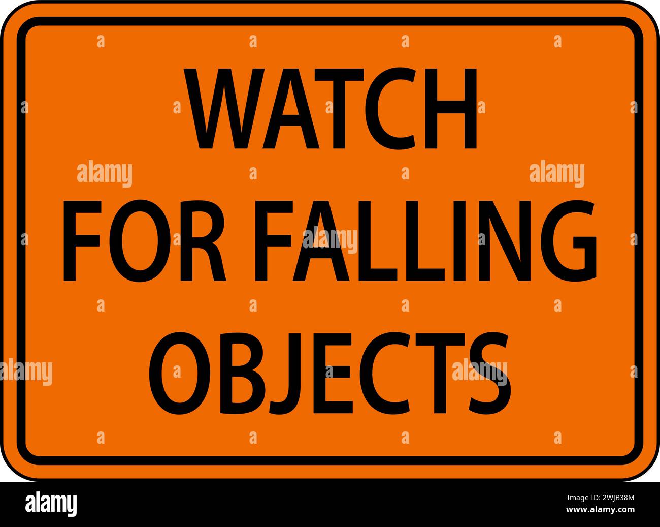 Logging Road Sign, Watch For Falling Objects Stock Vector