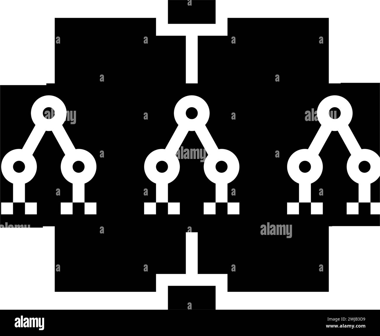 random forest algorithm glyph icon vector illustration Stock Vector ... image.