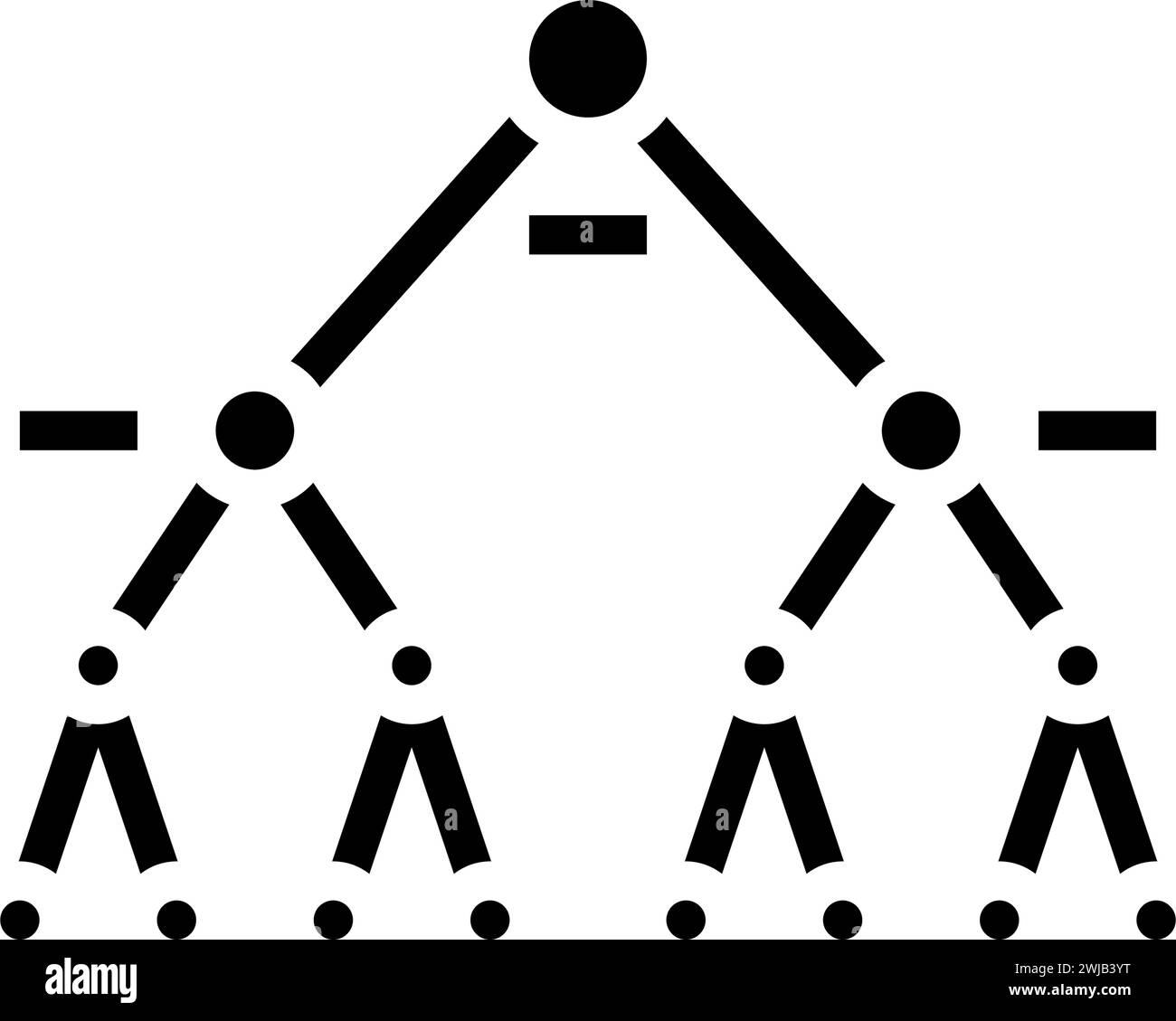 decision tree algorithm glyph icon vector illustration Stock Vector ...