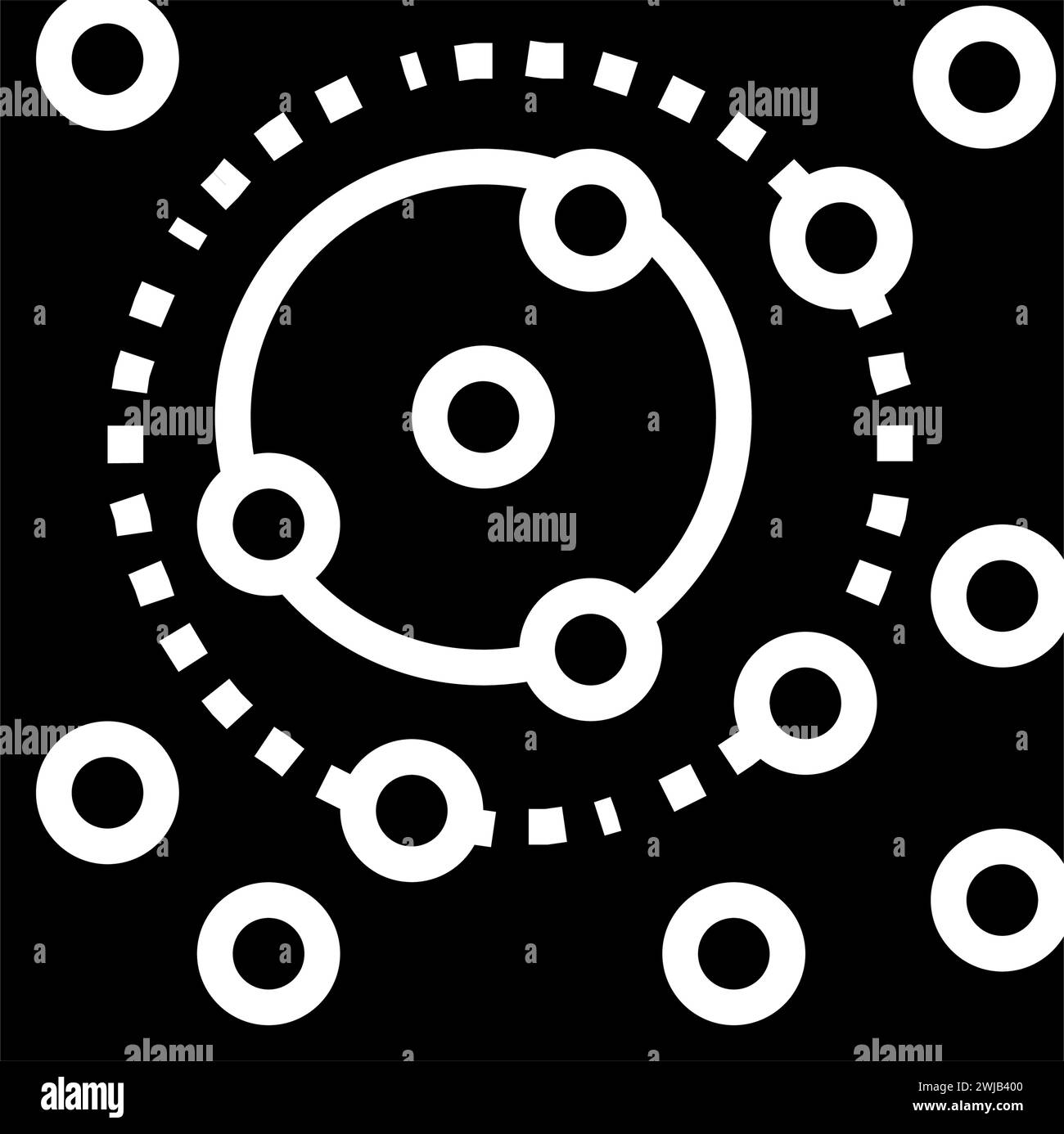 k nearest neighbors knn algorithm glyph icon vector illustration Stock ...
