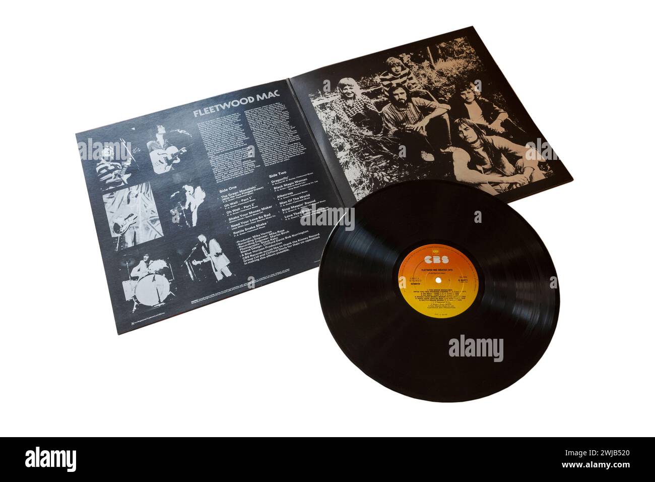 Fleetwood Mac Greatest Hits vinyl record album LP cover isolated on white background 1971