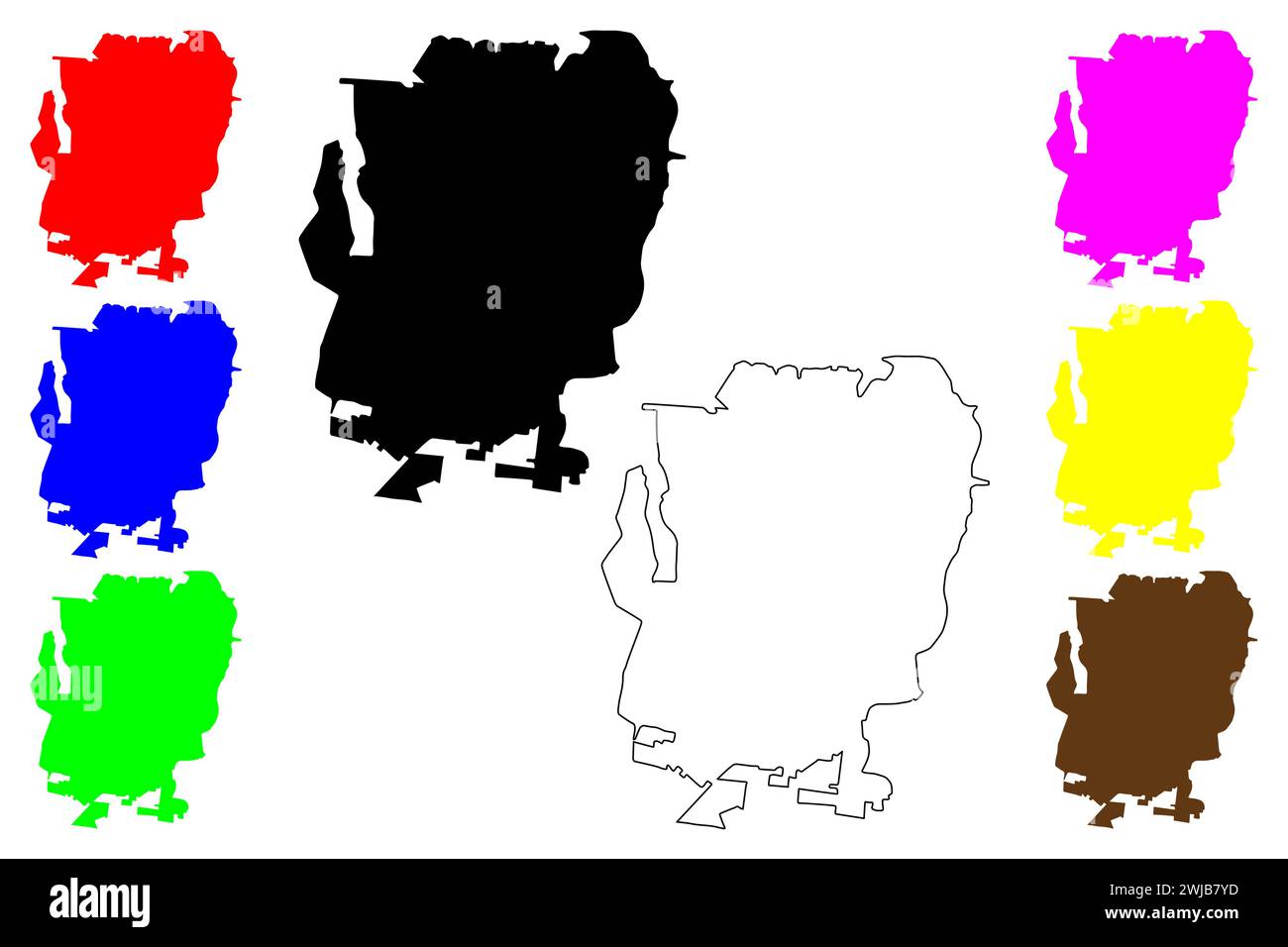 Posadas city (Argentine Republic, Argentina) map vector illustration