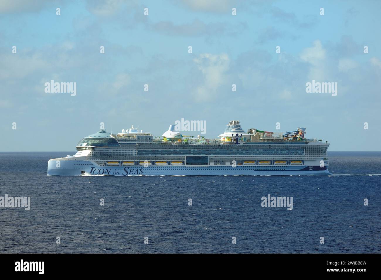 Caribbean Sea, Nassu - 28th Jan 2024:Icon of the Seas on her maiden voyage Stock Photo