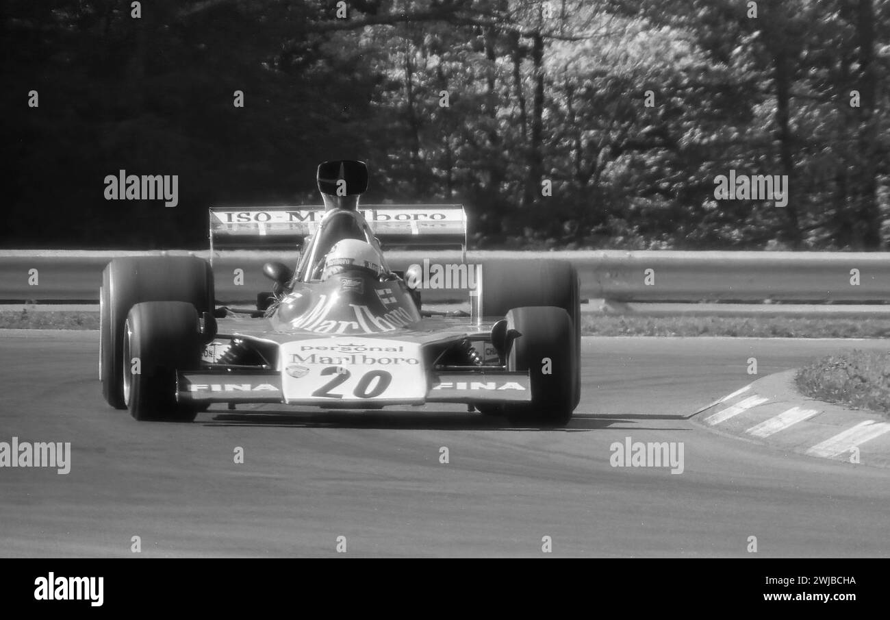 Arturo Merzario in a Frank Williams Racing Iso-Marlboro FW at the 1974 Watkins Glen F1 Grand Prix , started 15th, DNF Stock Photo