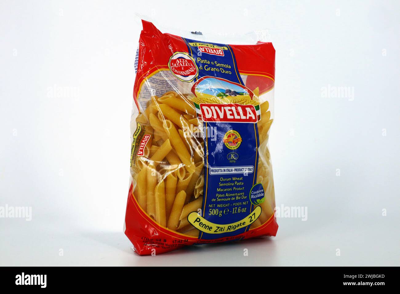 Pasta DIVELLA, durum Wheat semolina pasta macaroni product. Traditional