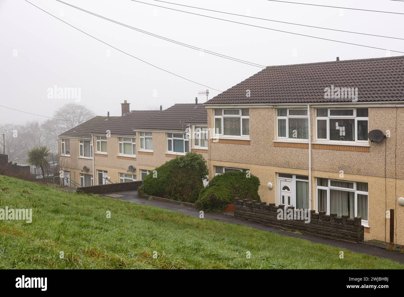 Social Housing in Neath, Neath Port Talbot, Wales, UK. February 2024 Stock Photo Alamy