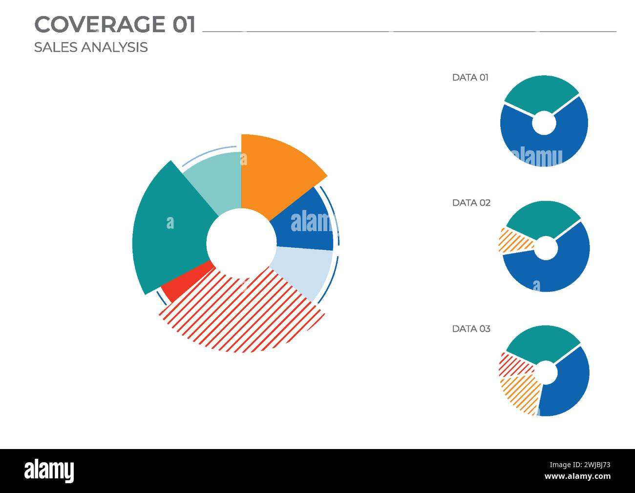 Pie data analysis charts in color. Vector elements charts Stock Vector ...