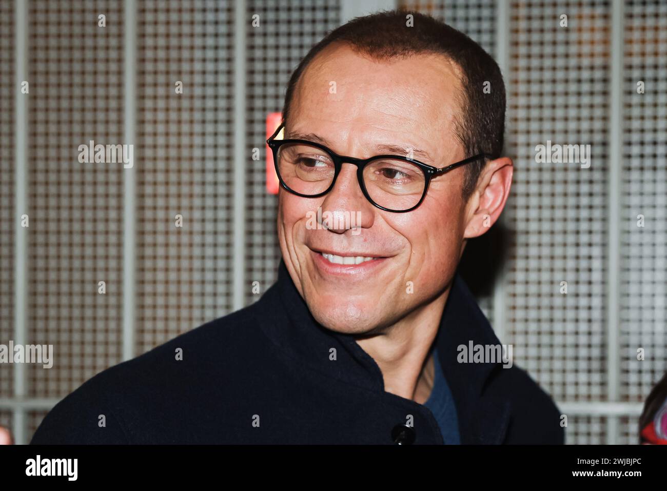 Milan, Italy. 13th Feb, 2024. Stefano Accorsi is being seen at the Teatro Lirico Giorgio Gaber in Milan, Italy, on February 13, 2024. (Photo by Alessandro Bremec/NurPhoto) Credit: NurPhoto SRL/Alamy Live News Stock Photo