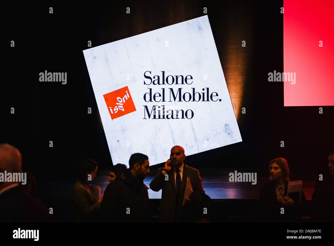 Milan, Italy. 13th Feb, 2024. A press conference for the Salone Del