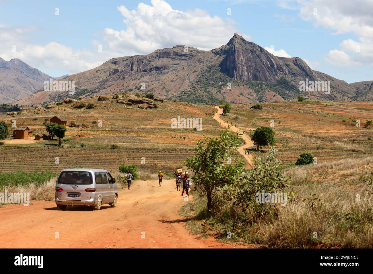 Malagasy rural landscape Stock Photo