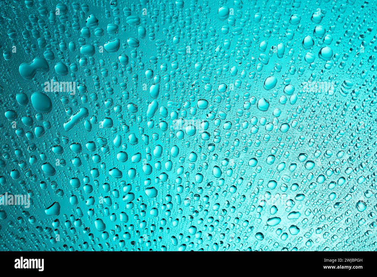 Blue Abstract Water Drops Background with reflection Stock Photo - Alamy