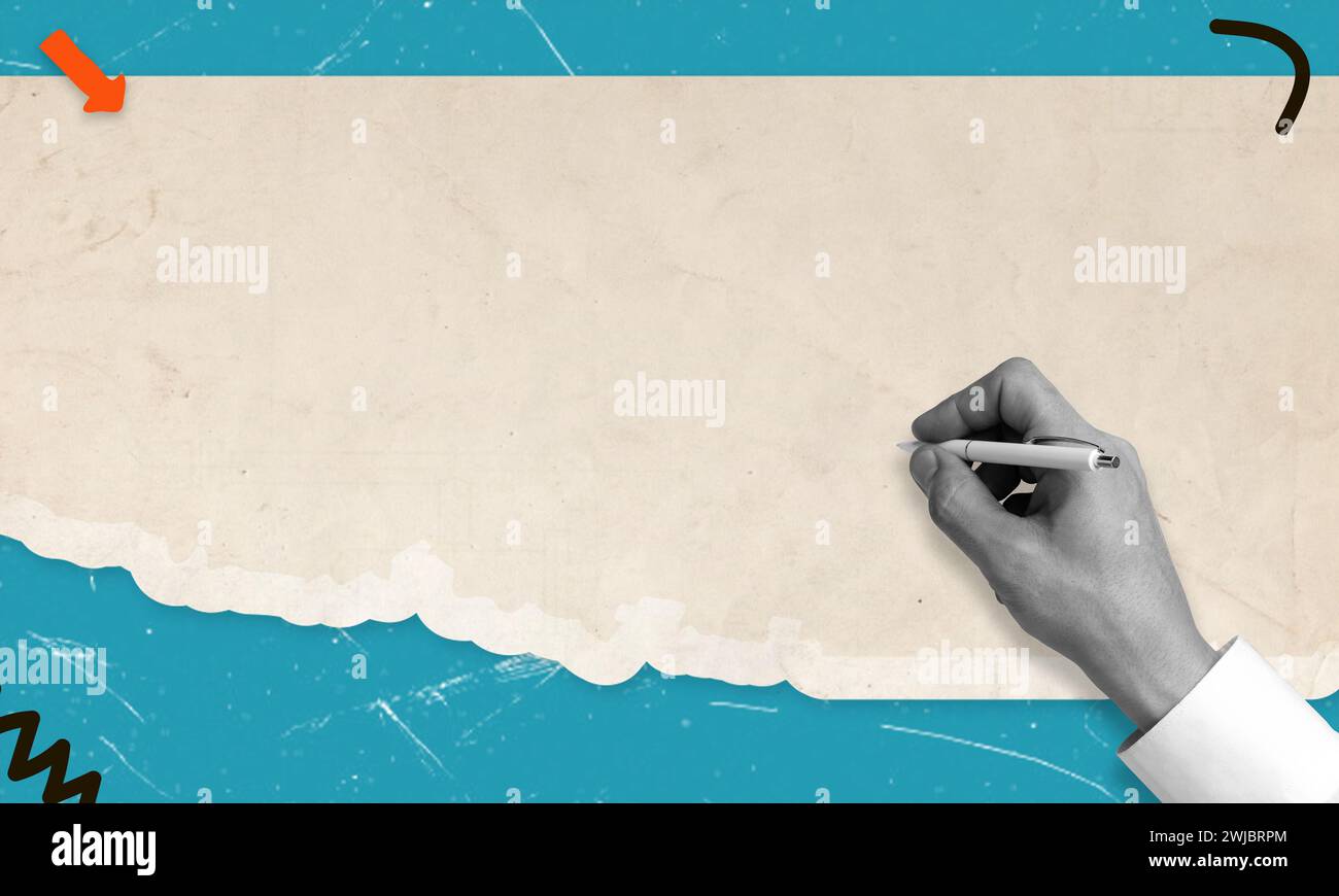 Halftone collage retro banner hi-res stock photography and images - Alamy