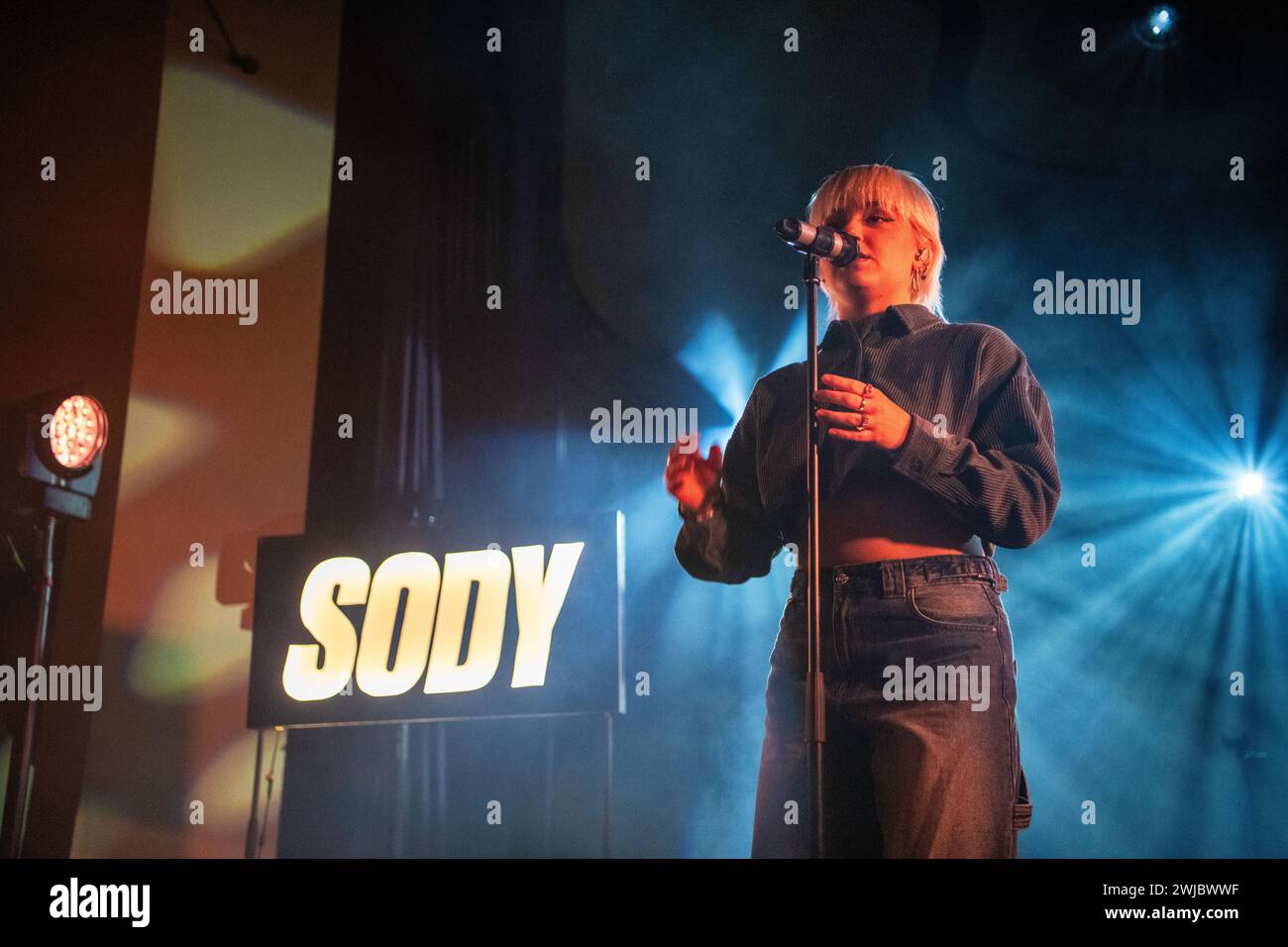 British singer and songwriter Sophie Dyson aka Sody performing live in ...