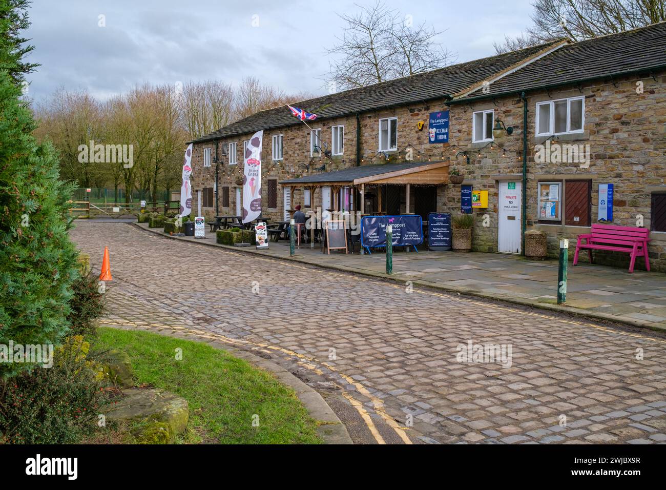 Burrs Bury Uk 10 February 2024. The Lamp post ice cream shop and cafe ...