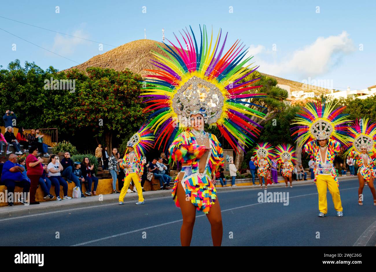 Fiesta de carnaval en Gáldar, Gran Canaria Stock Photo