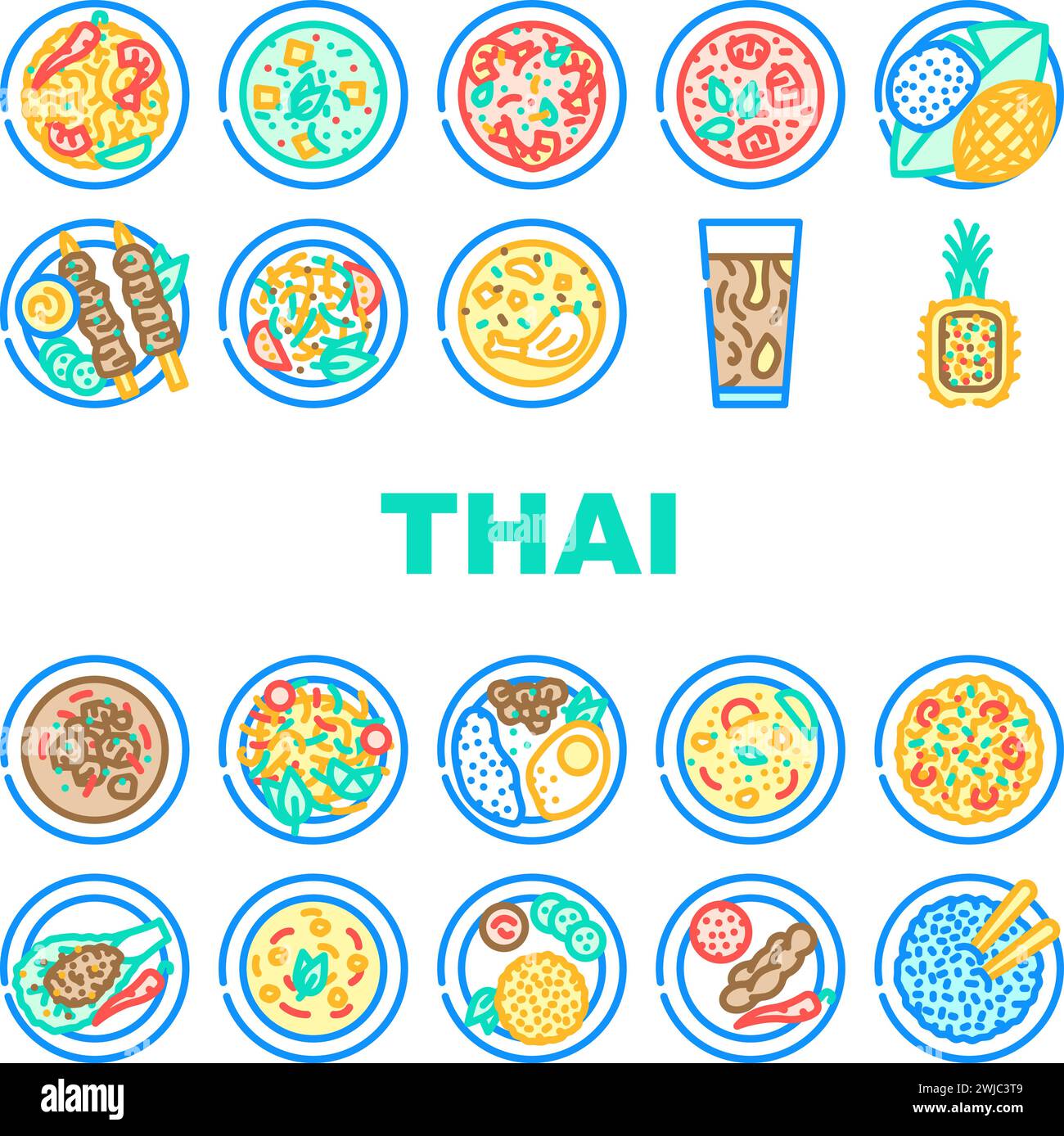 Top view pack chinese Stock Vector Images - Alamy