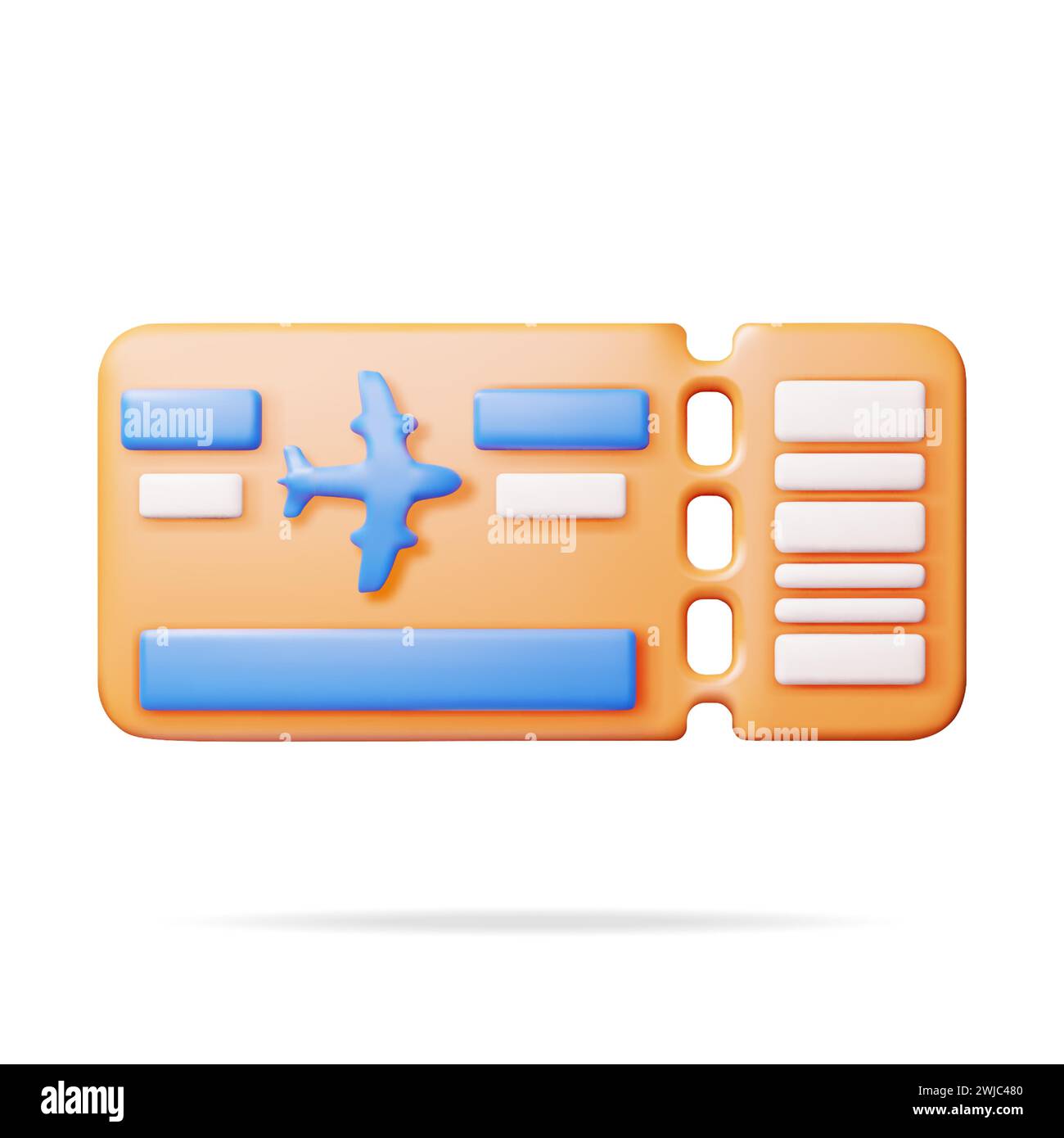3d Airline Ticket or Boarding Pass Isolated Stock Vector Image & Art ...