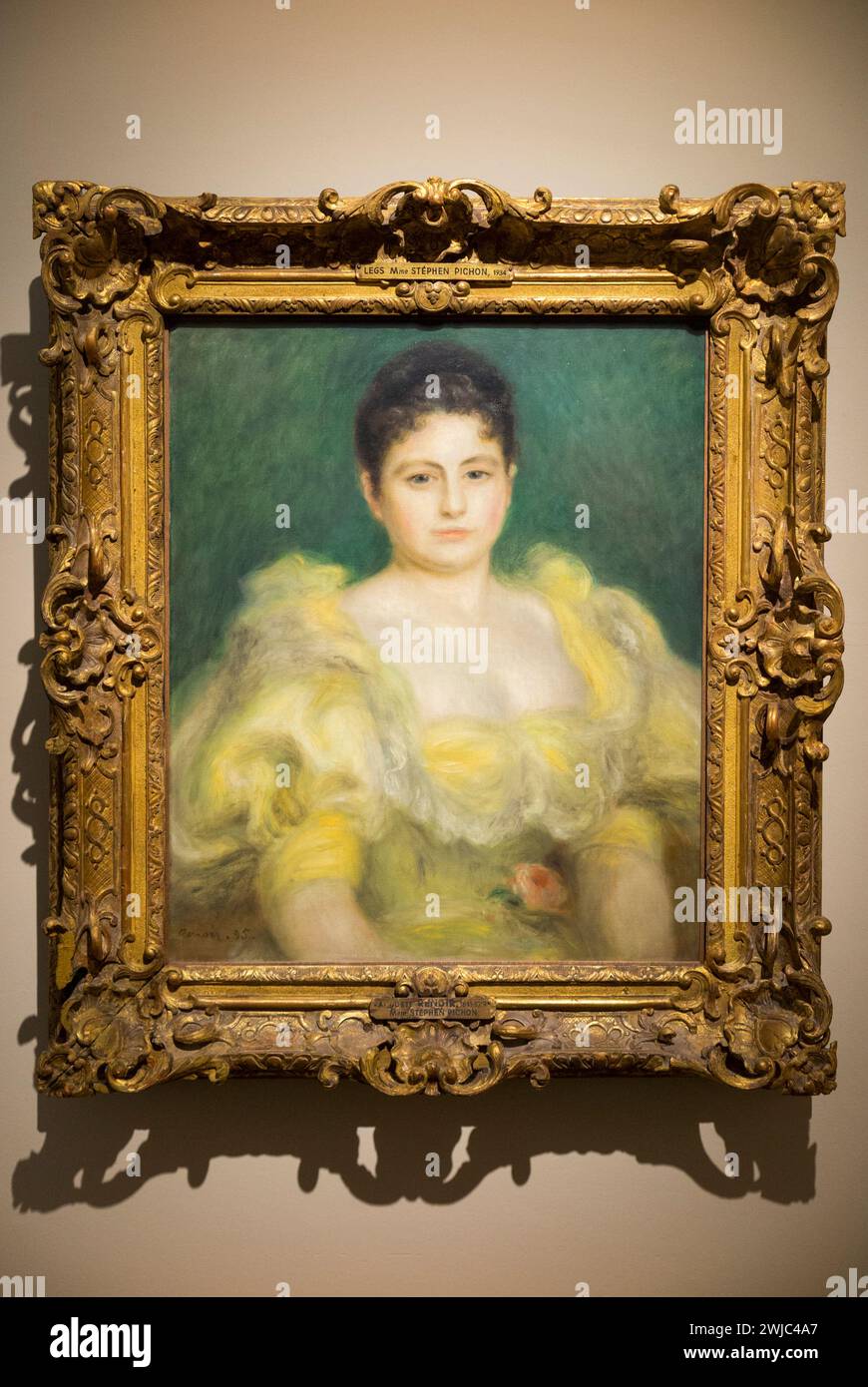 Portrait de Madame Pichon by Pierre Auguste Renoir, painting on display at his former home at Cognes-Sur-Mer. France. (135) Stock Photo