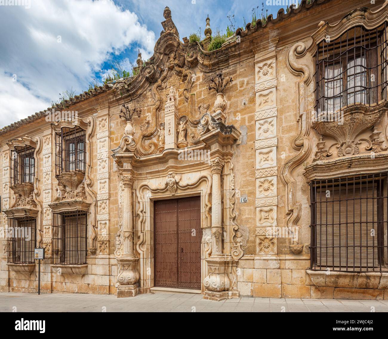 The Façade of Cilla del Cabildo Colegial in Osuna, Spain Stock Photo