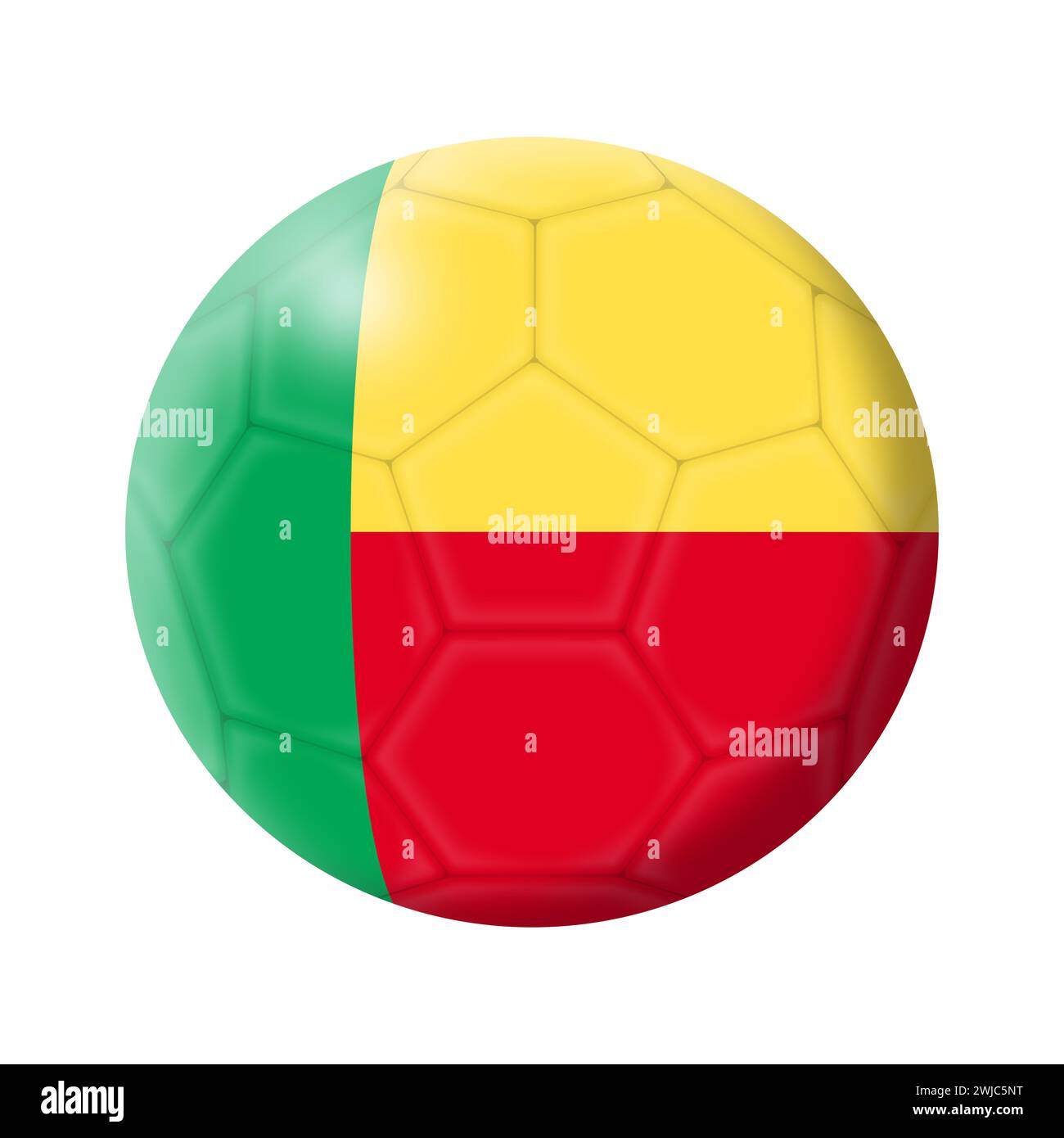 Benin soccer ball football illustration Stock Photo