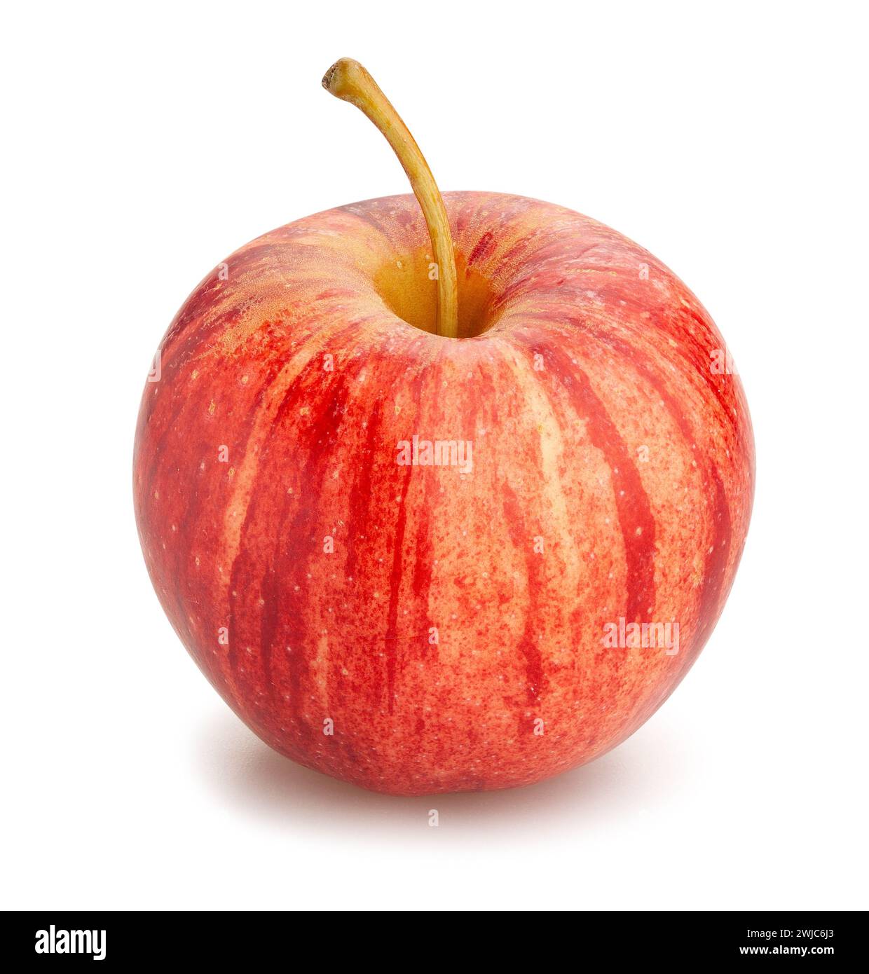 striped apple path isolated on white Stock Photo