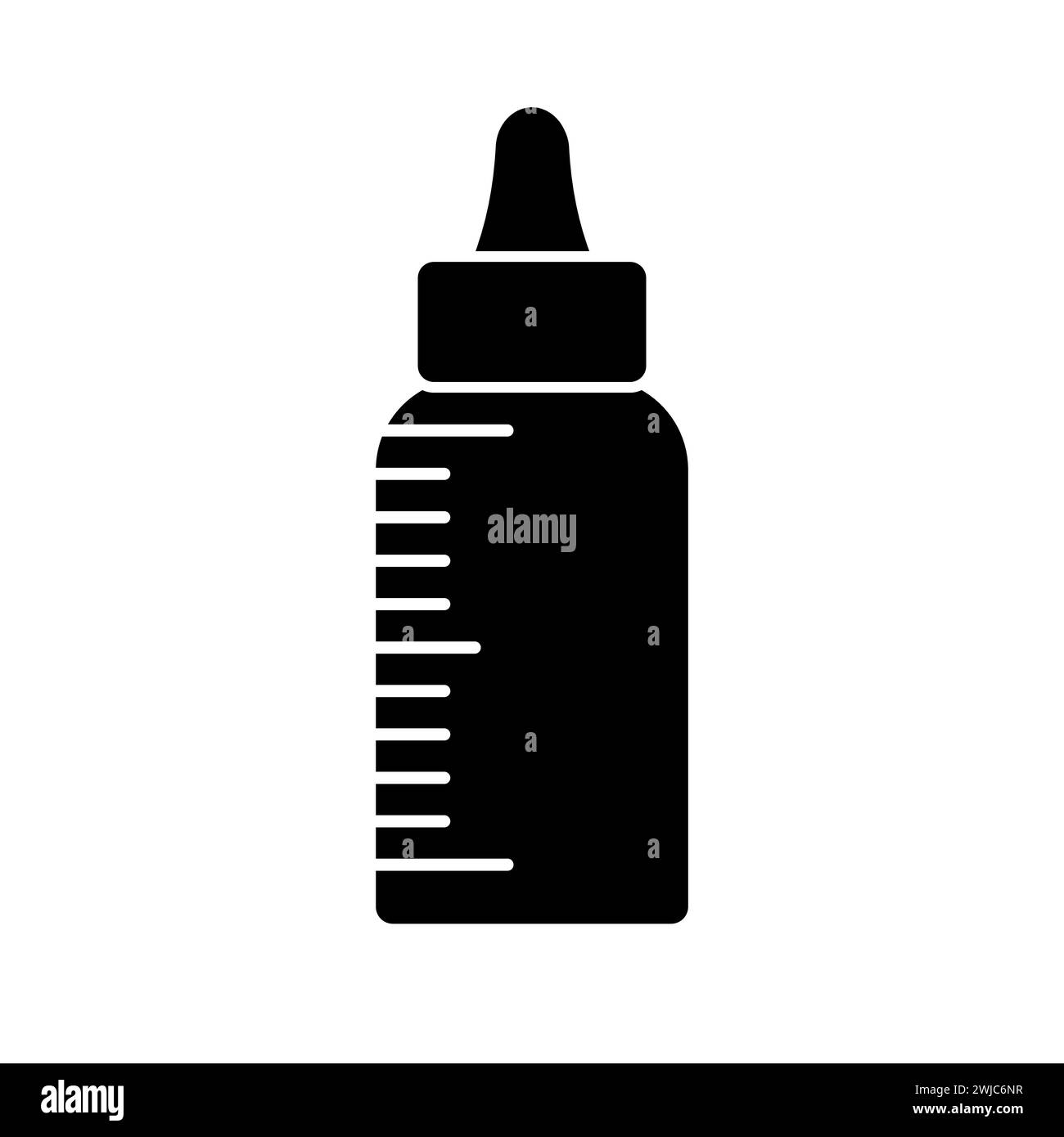 Vector flat baby bottle isolated on white background Stock Vector Image ...
