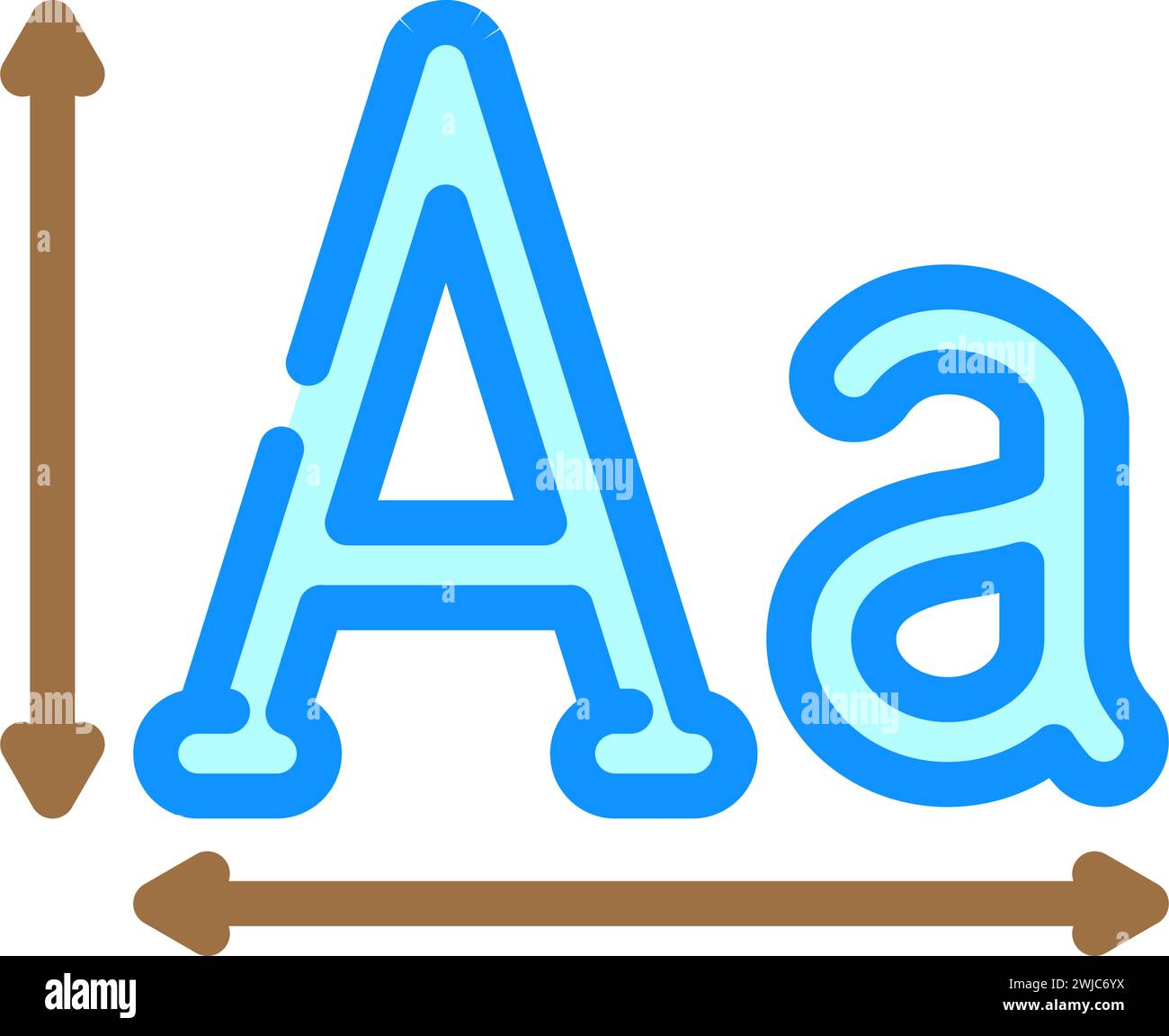 typography ux ui design color icon vector illustration Stock Vector ...